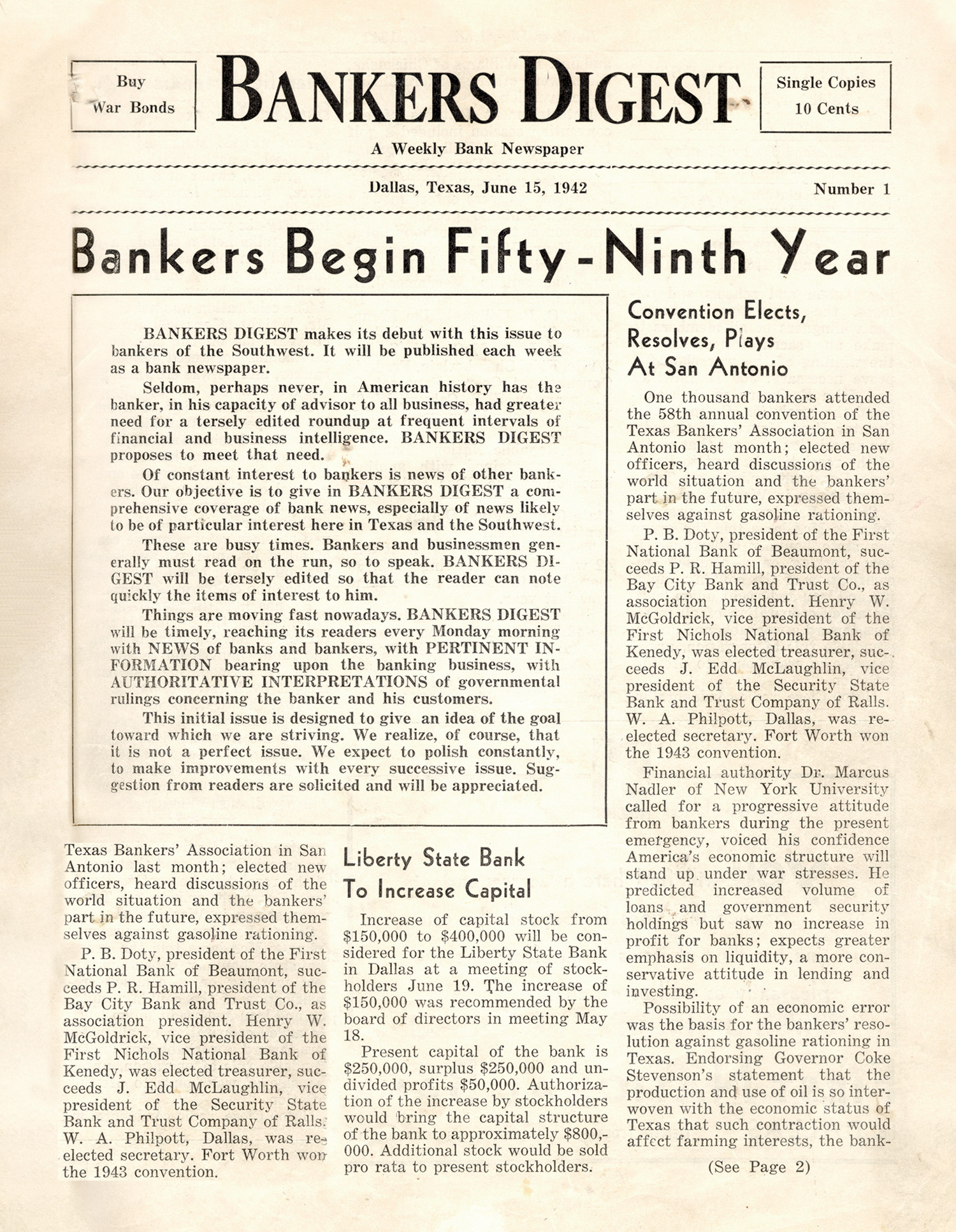 Bankers Digest Issue 1